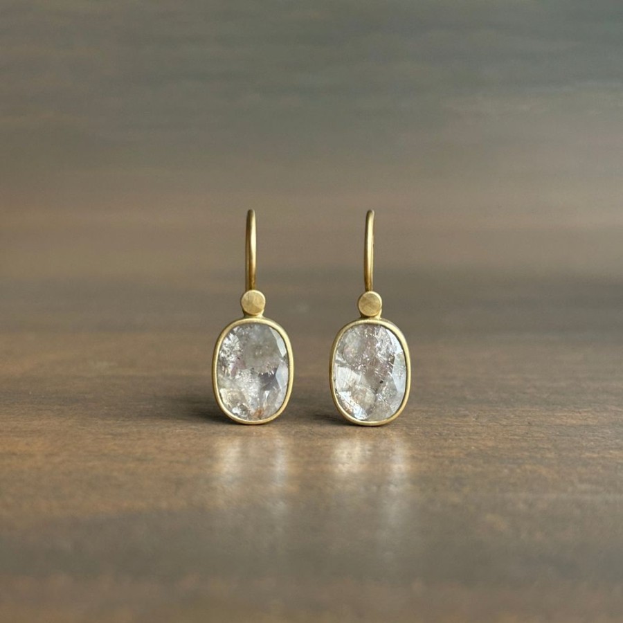 Jewelry Lola Brooks | Grey Cushion Diamond Drop Earrings