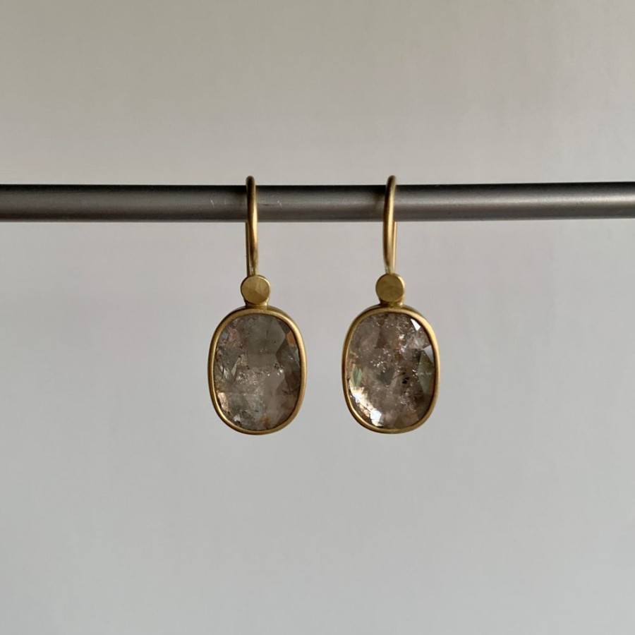 Jewelry Lola Brooks | Grey Cushion Diamond Drop Earrings