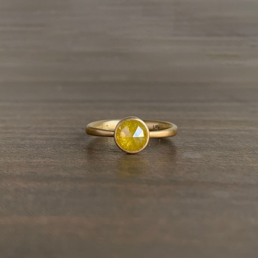 Jewelry Lola Brooks | Round Saffron Diamond Ring