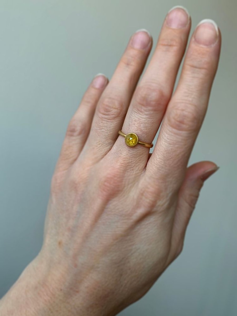 Jewelry Lola Brooks | Round Saffron Diamond Ring