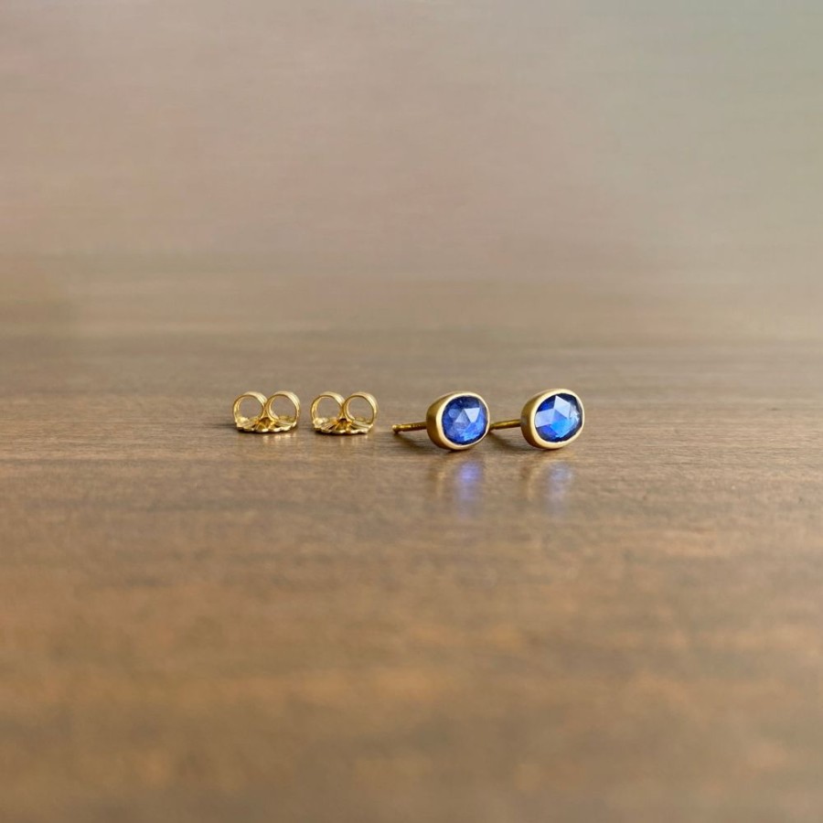 Jewelry Lola Brooks | Blue Sapphire Oval Stud Earrings