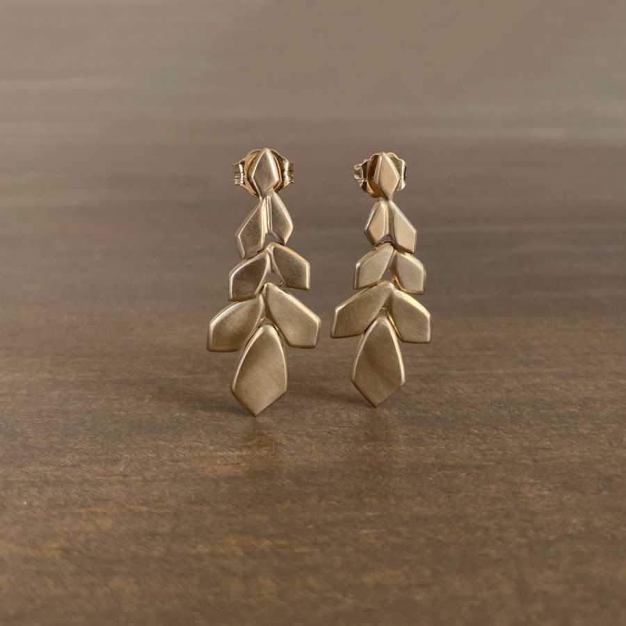 Jewelry Rachel Atherley | Small Gold Weeping Willow Earrings