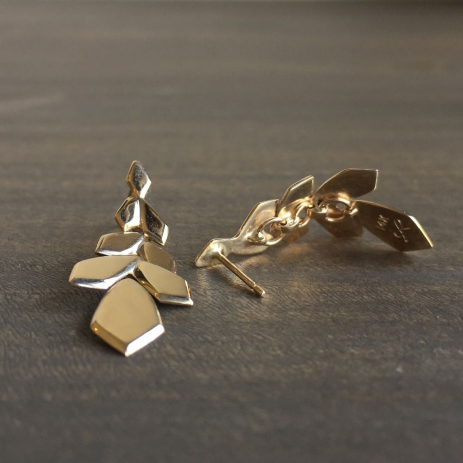 Jewelry Rachel Atherley | Small Gold Weeping Willow Earrings