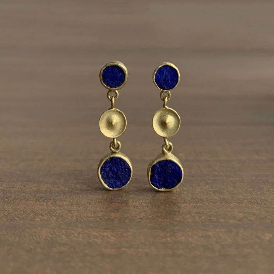 Jewelry Judi Powers | Temple Earrings With Lapis Lazuli