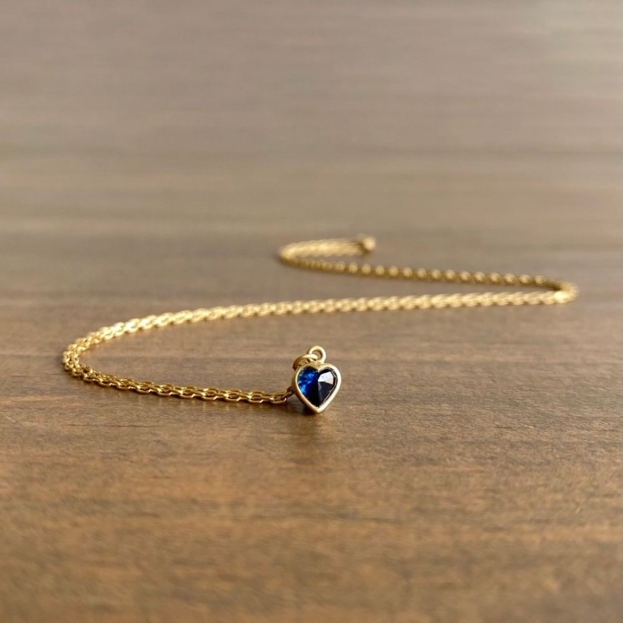 Jewelry Lola Brooks | Blue Sapphire Sweetheart Pendant