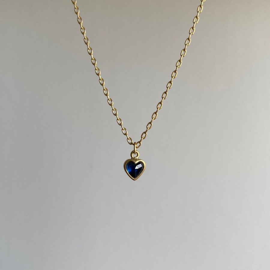 Jewelry Lola Brooks | Blue Sapphire Sweetheart Pendant