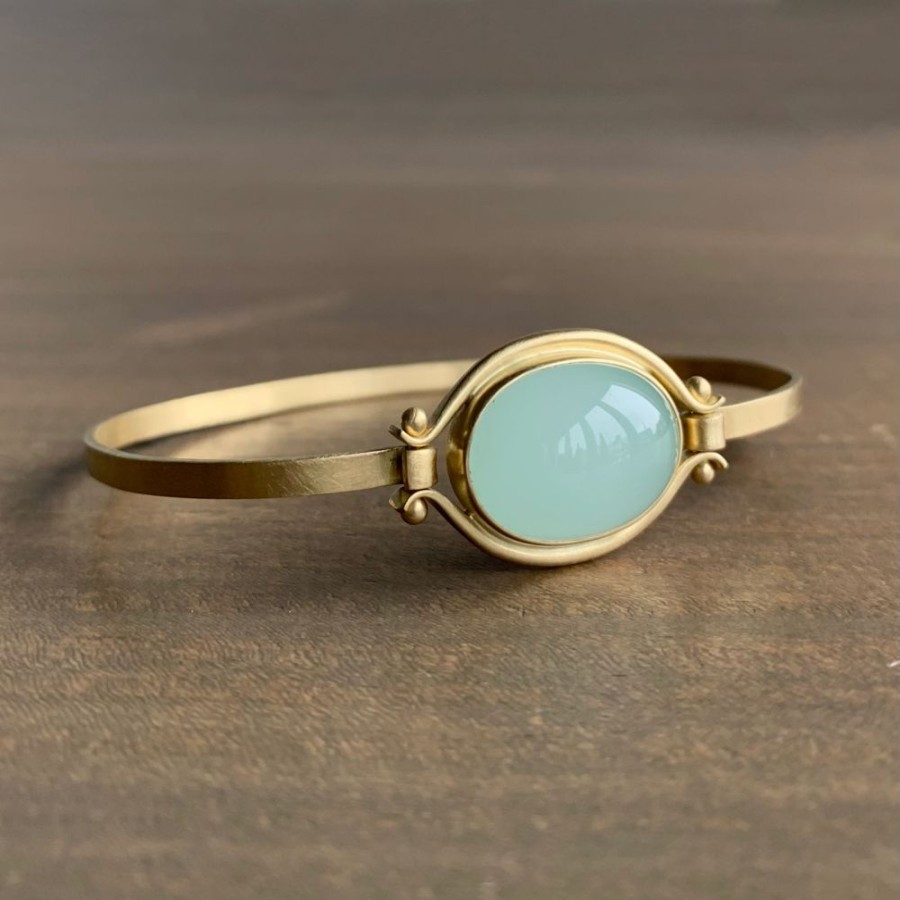 Jewelry Monika Krol | Aquamarine Lyre Bracelet