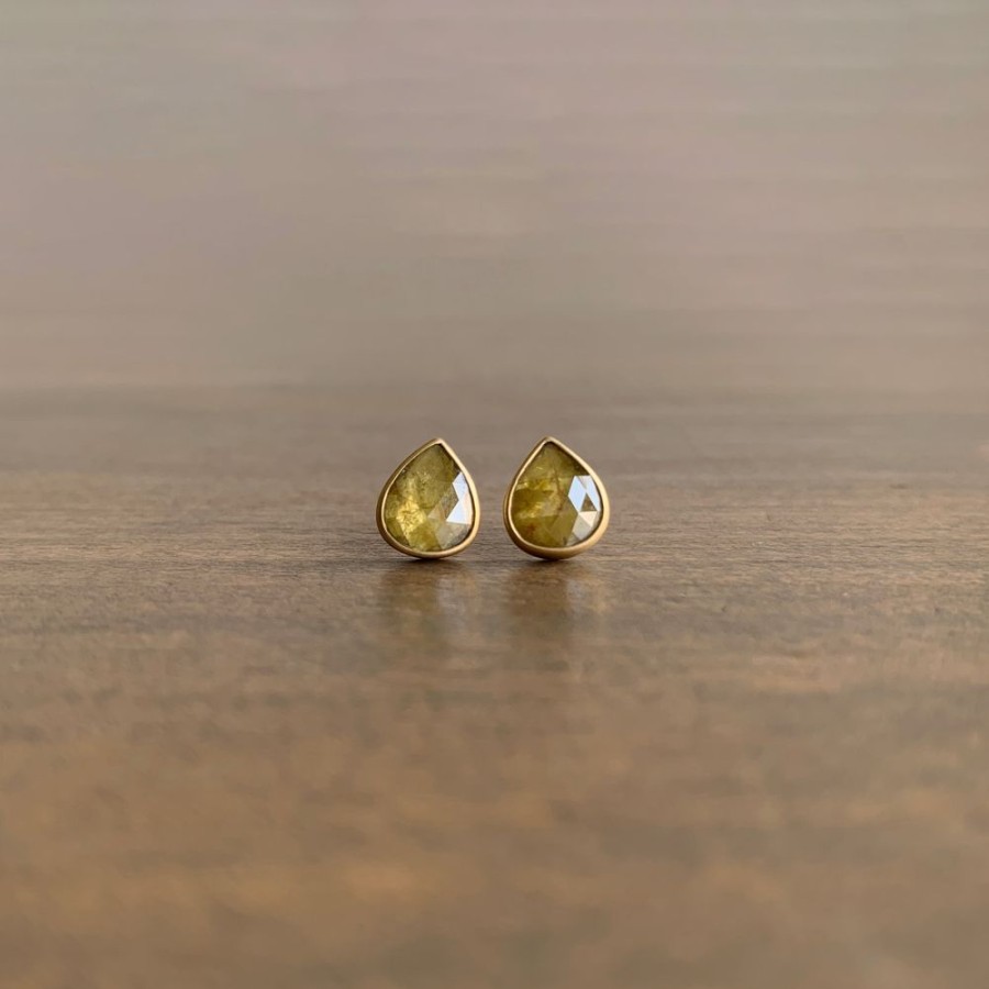 Jewelry Lola Brooks | Saffron Diamond Teardrop Stud Earrings