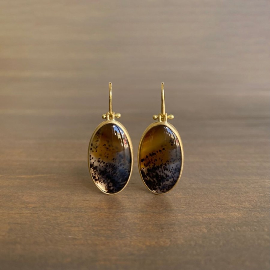 Jewelry Monika Krol | Oval Montana Agate Earrings