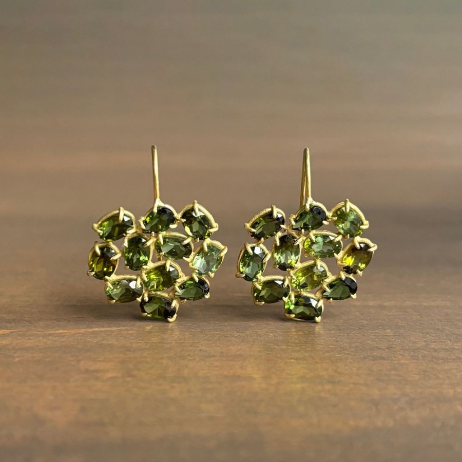 Jewelry Rosanne Pugliese | Green Tourmaline Florette Earrings