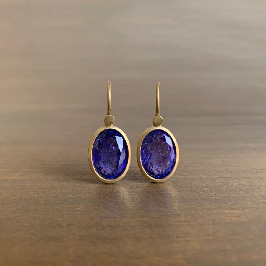 Jewelry Lola Brooks | Oval Full Cut Tanzanite Drop Earrings