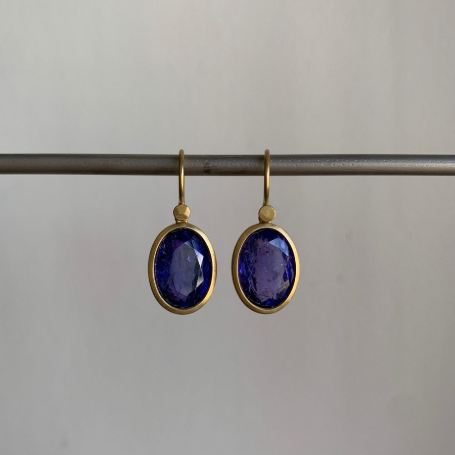 Jewelry Lola Brooks | Oval Full Cut Tanzanite Drop Earrings