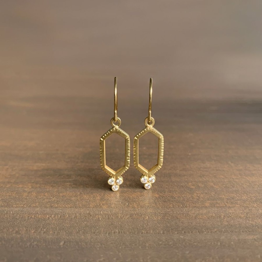 Jewelry Sam Woehrmann | Hexagon Diamond Cluster Earrings