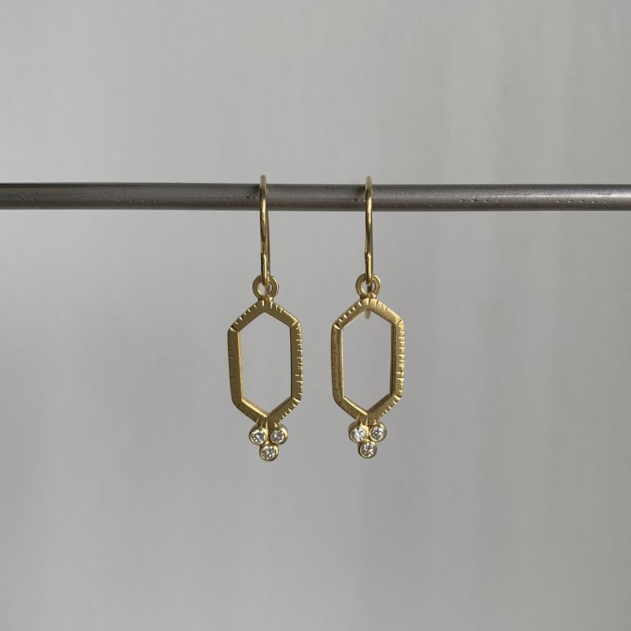 Jewelry Sam Woehrmann | Hexagon Diamond Cluster Earrings