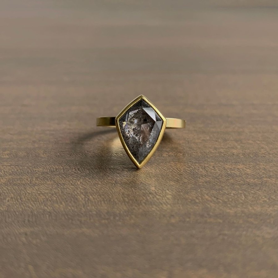 Jewelry Sam Woehrmann | Gray Diamond Shield Ring