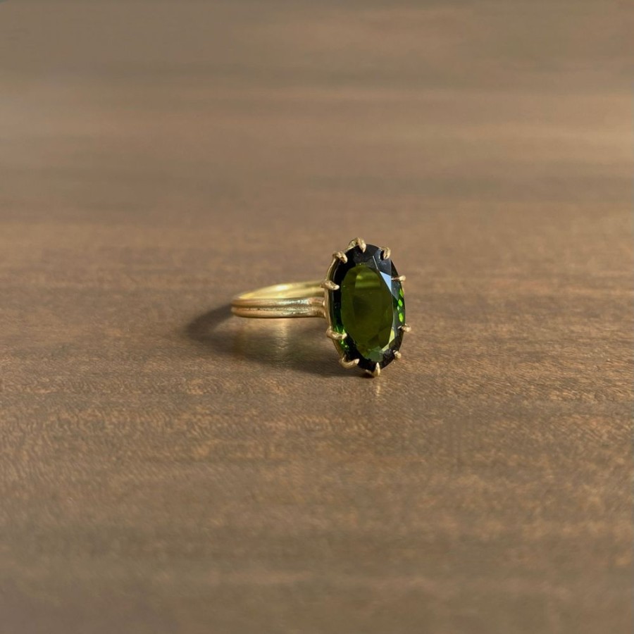 Jewelry Rosanne Pugliese | Faceted Oval Green Tourmaline Ring