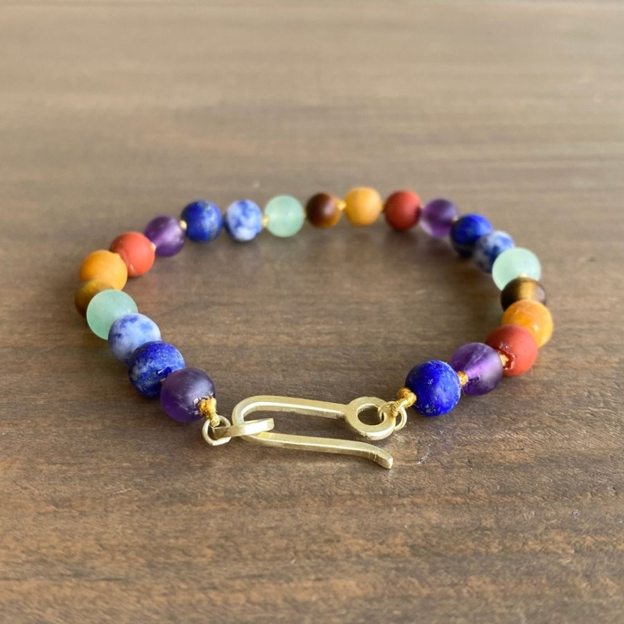 Jewelry Judi Powers | Matte Round Chakra Bead Bracelet