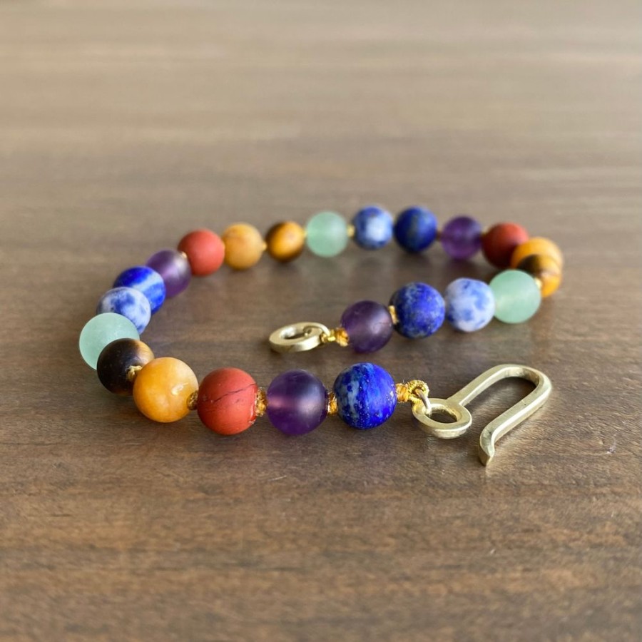 Jewelry Judi Powers | Matte Round Chakra Bead Bracelet