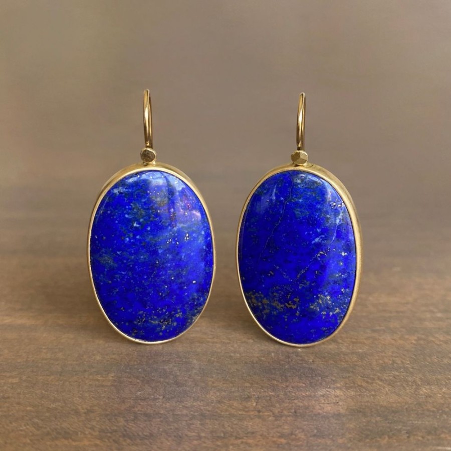 Jewelry Lola Brooks | Celestial Lapis Oval Earrings