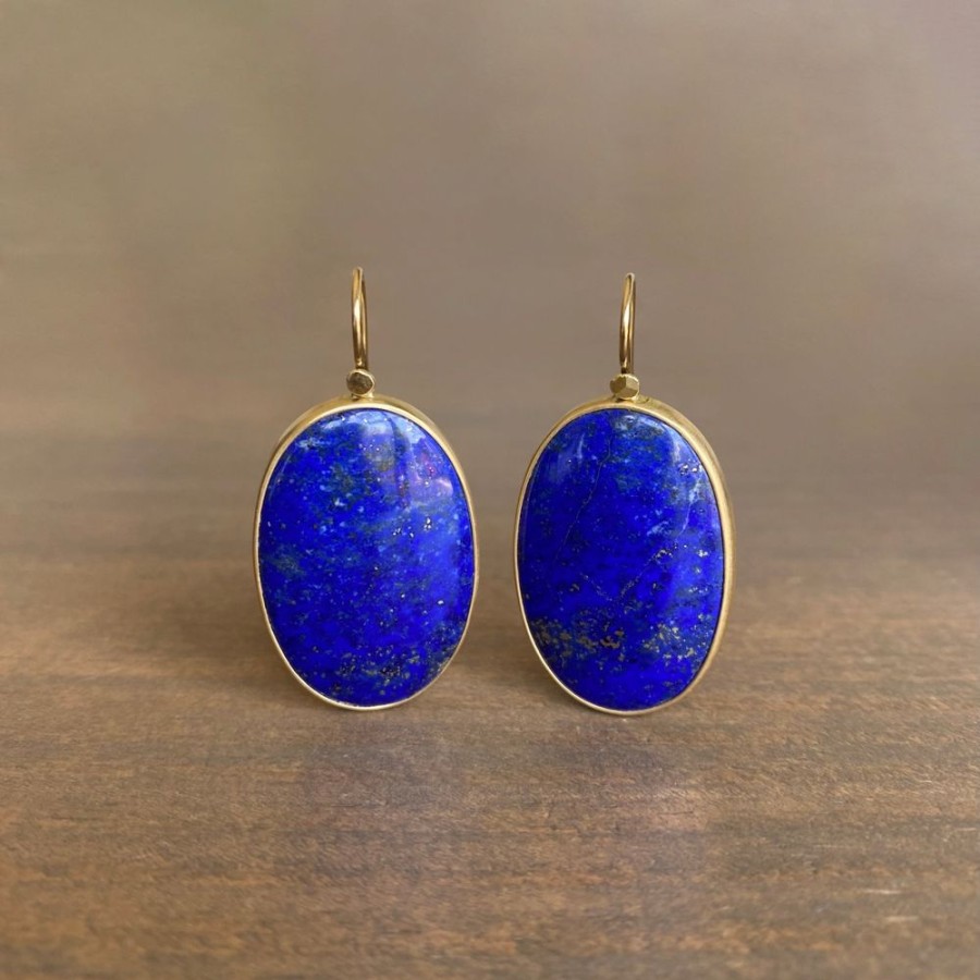 Jewelry Lola Brooks | Celestial Lapis Oval Earrings