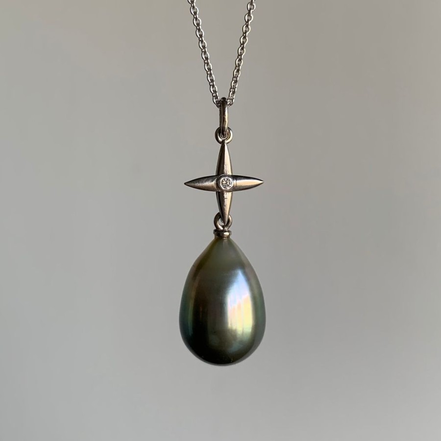 Jewelry Mimi Favre | Tahitian Pearl Star Cross Pendant