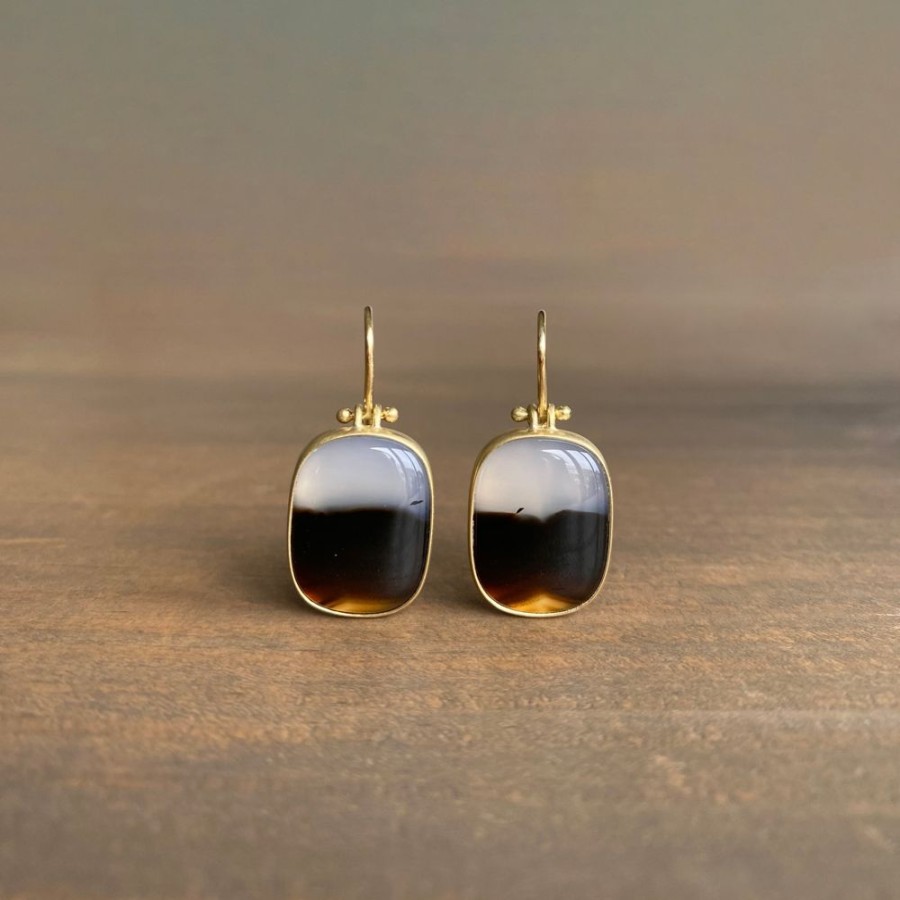 Jewelry Monika Krol | Montana Agate Cushion Earrings