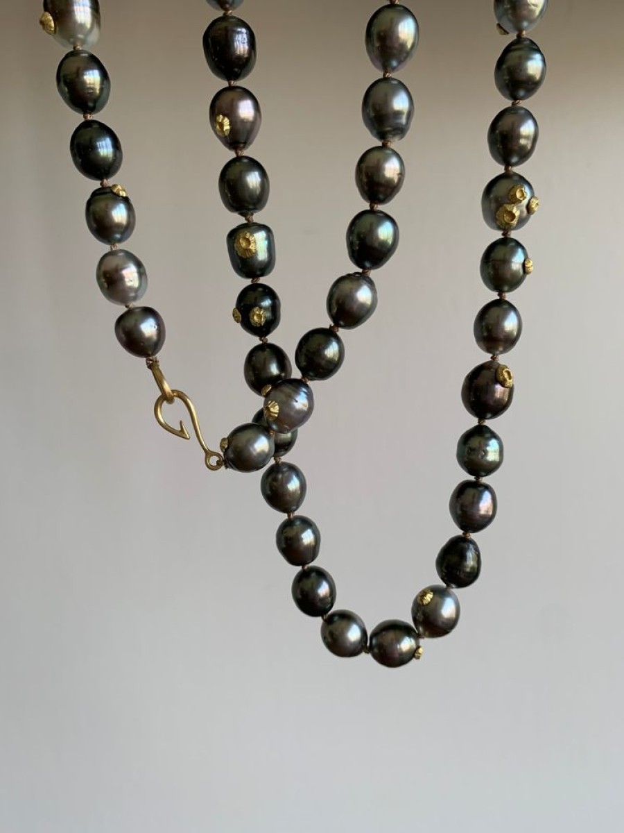 Jewelry Hannah Blount | Moonbow Tahitian Pearl Ruthie B. Necklace With Barnacles