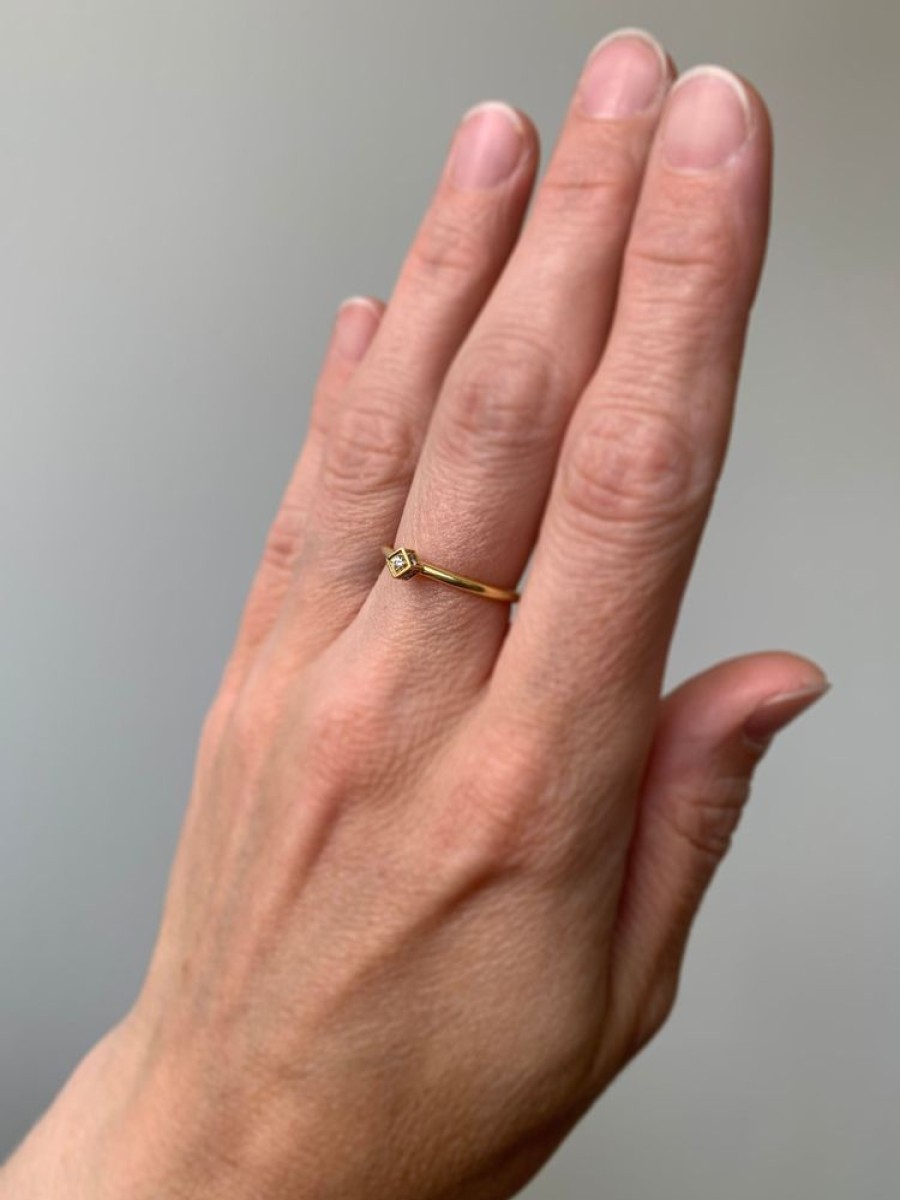 Jewelry Sam Woehrmann | Small Five-Sided Diamond Cube Ring