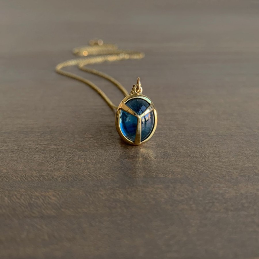 Jewelry Rachel Atherley | London Blue Topaz Lucky Scarab Pendant