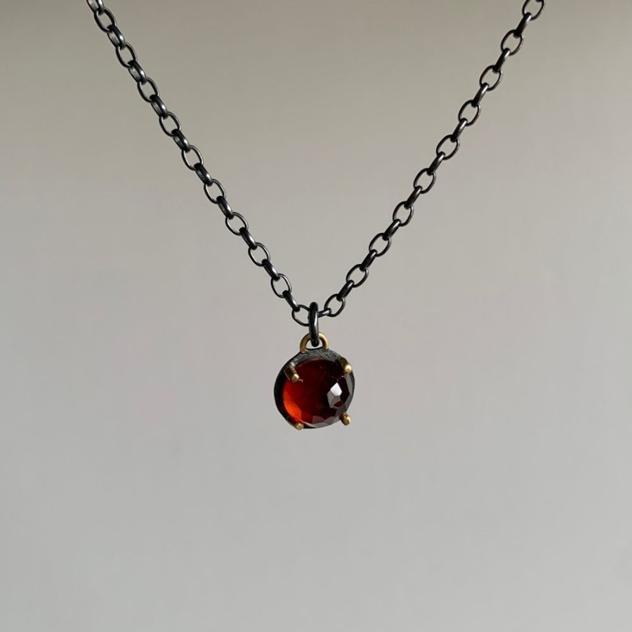 Jewelry Heather Guidero | Prong Set Hessonite Garnet Pendant