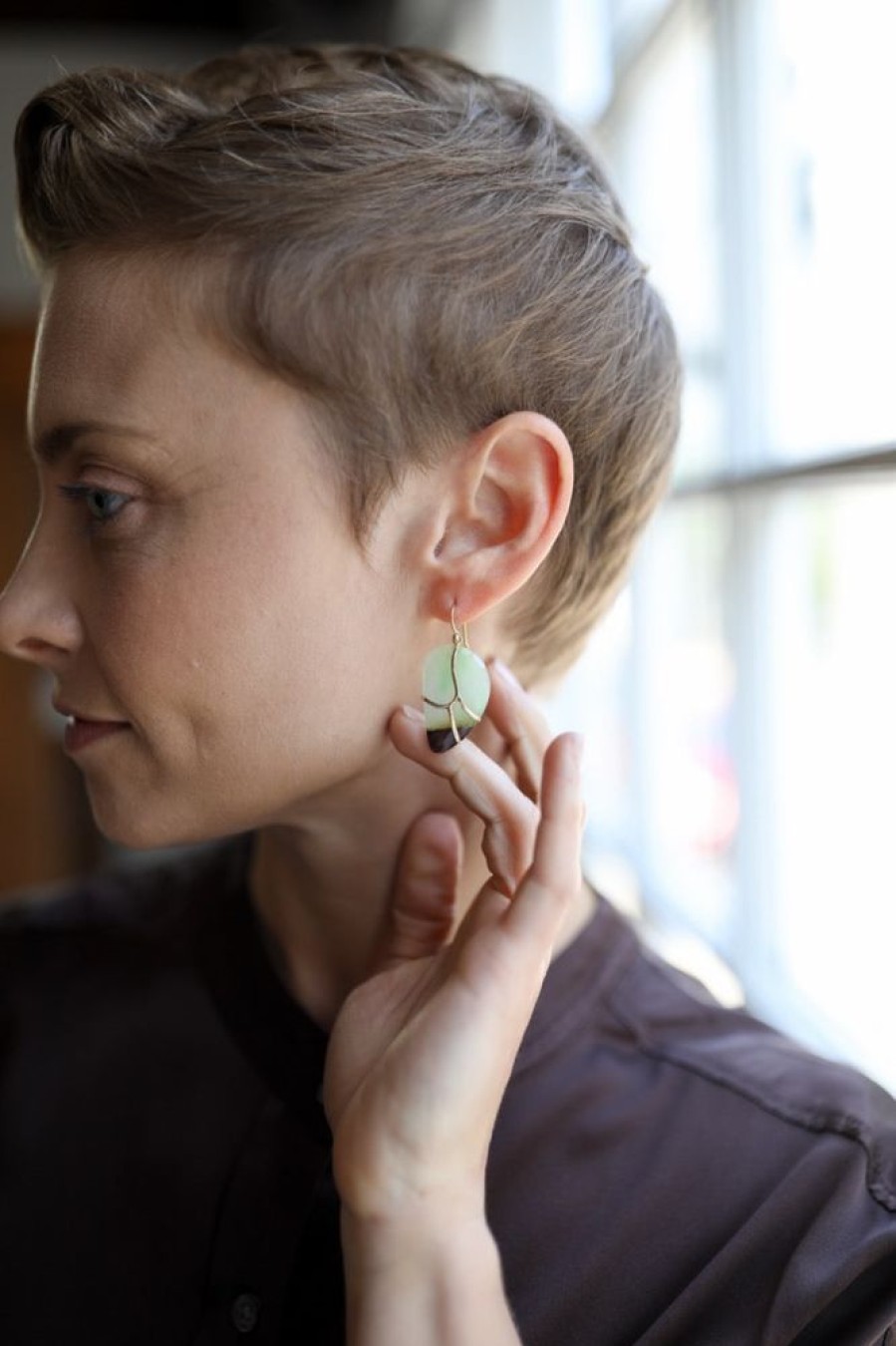 Jewelry Rachel Atherley | Green Garnet Butterfly Earrings