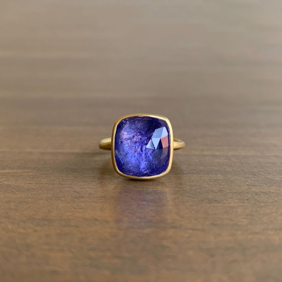 Jewelry Lola Brooks | Tanzanite Rose Cut Cushion Ring