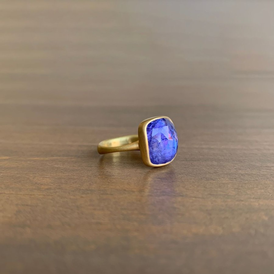 Jewelry Lola Brooks | Tanzanite Rose Cut Cushion Ring