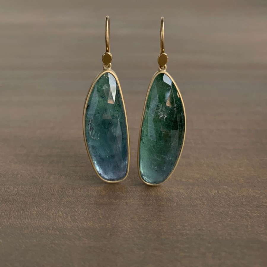 Jewelry Lola Brooks | Long Bluegreen Tourmaline Drop Earrings