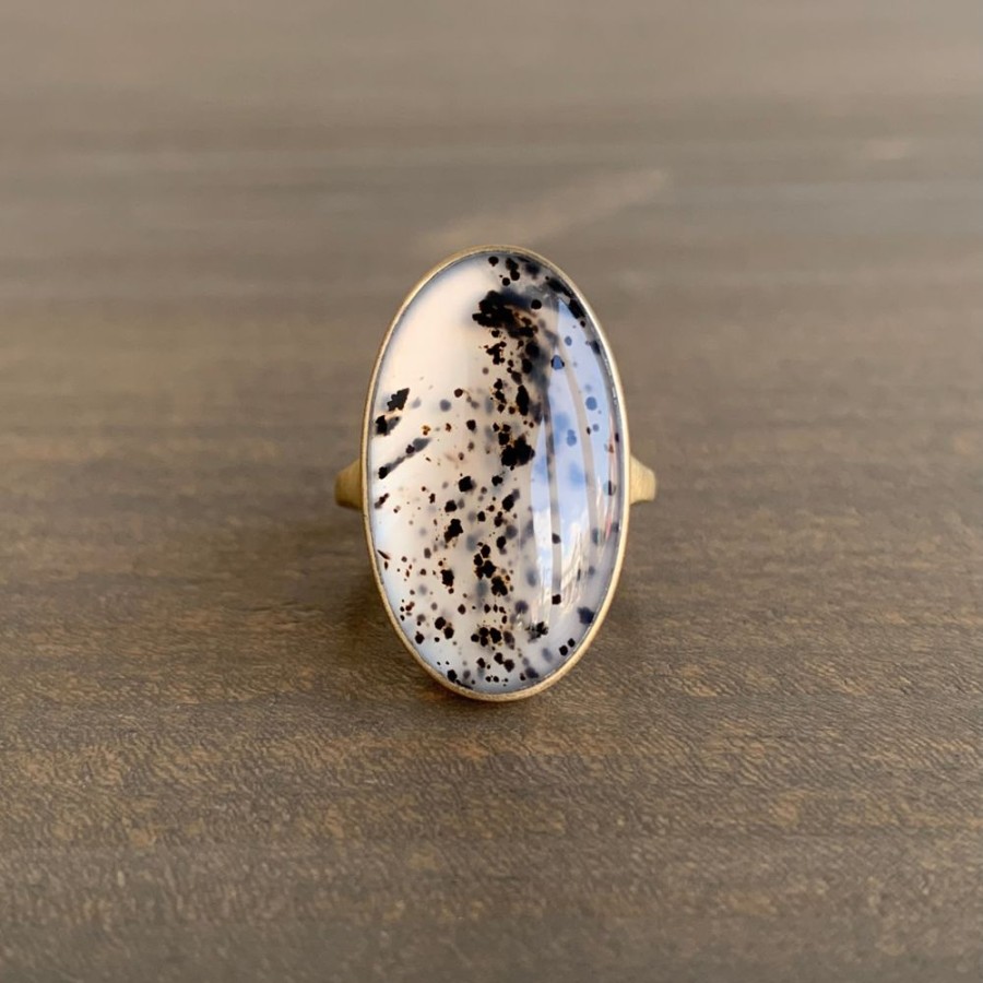 Jewelry Monika Krol | Montana Agate Oval Cast Ring