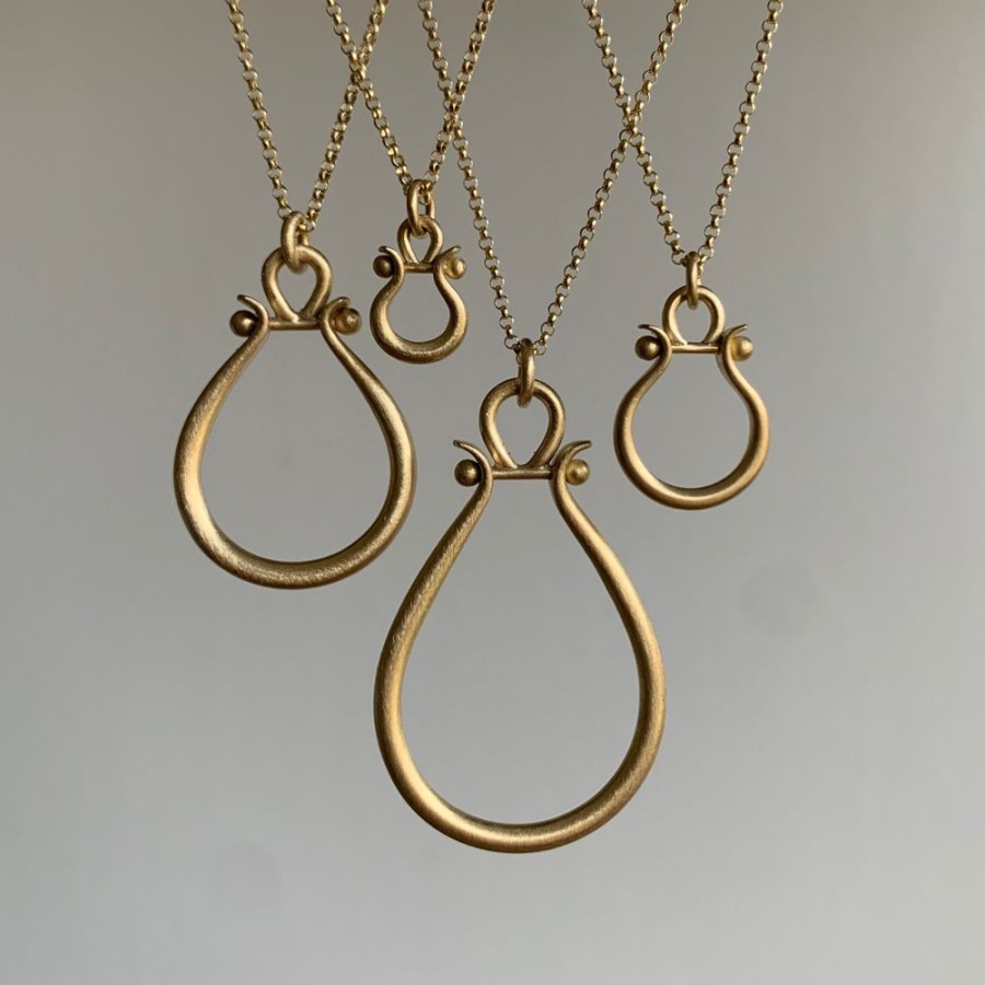 Jewelry Monika Krol | Gold Lyre Pendant