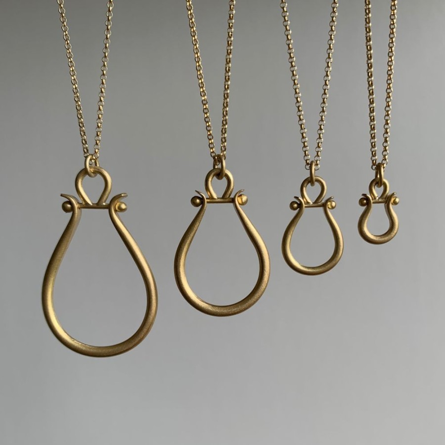 Jewelry Monika Krol | Gold Lyre Pendant