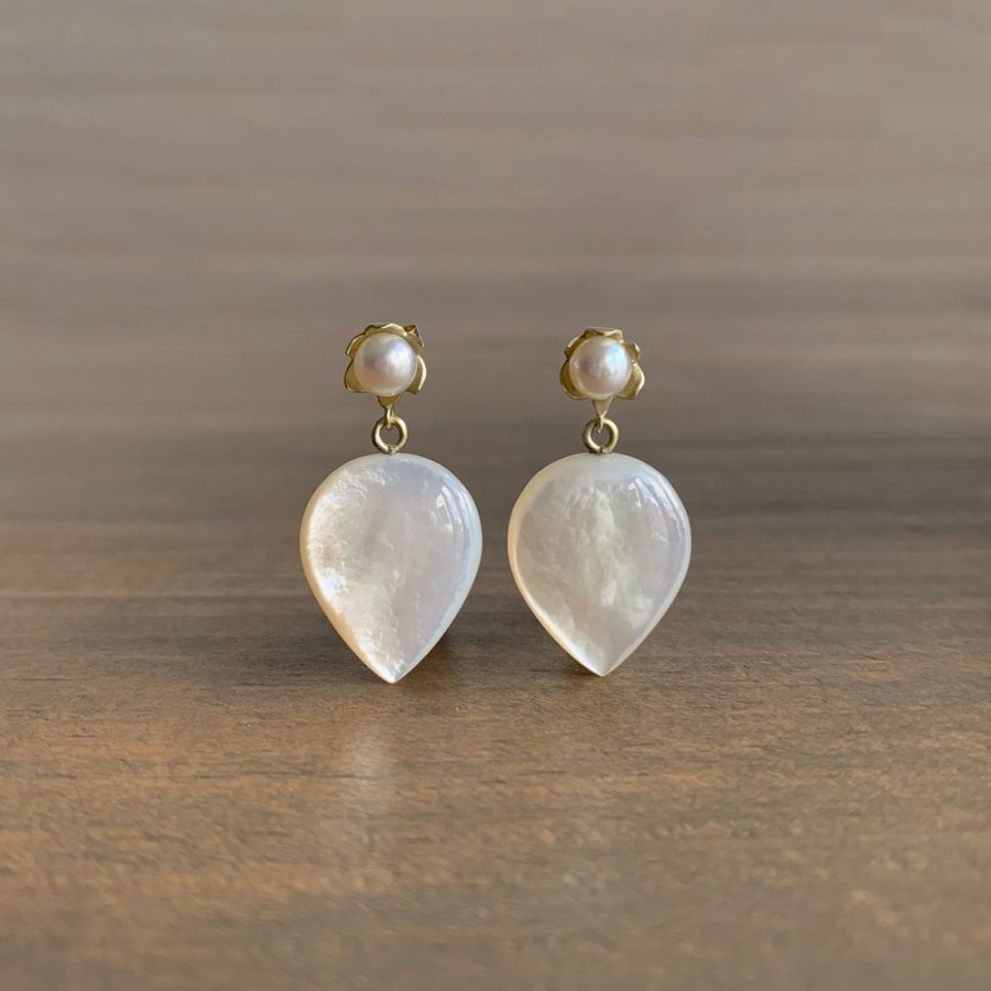 Jewelry Judi Powers | Mother Of Pearl Petal Drop Earrings