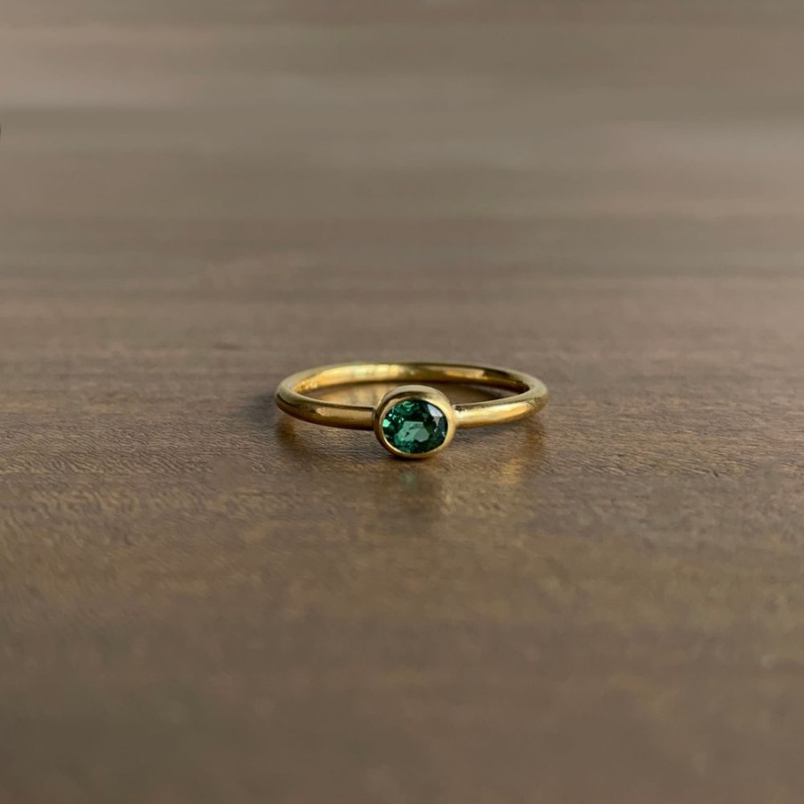 Jewelry Mimi Favre | Green Tourmaline Oval Ring