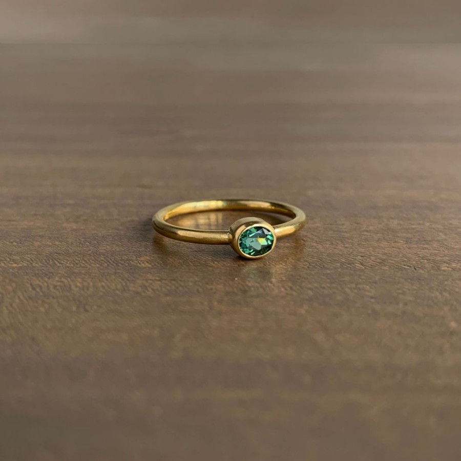 Jewelry Mimi Favre | Green Tourmaline Oval Ring