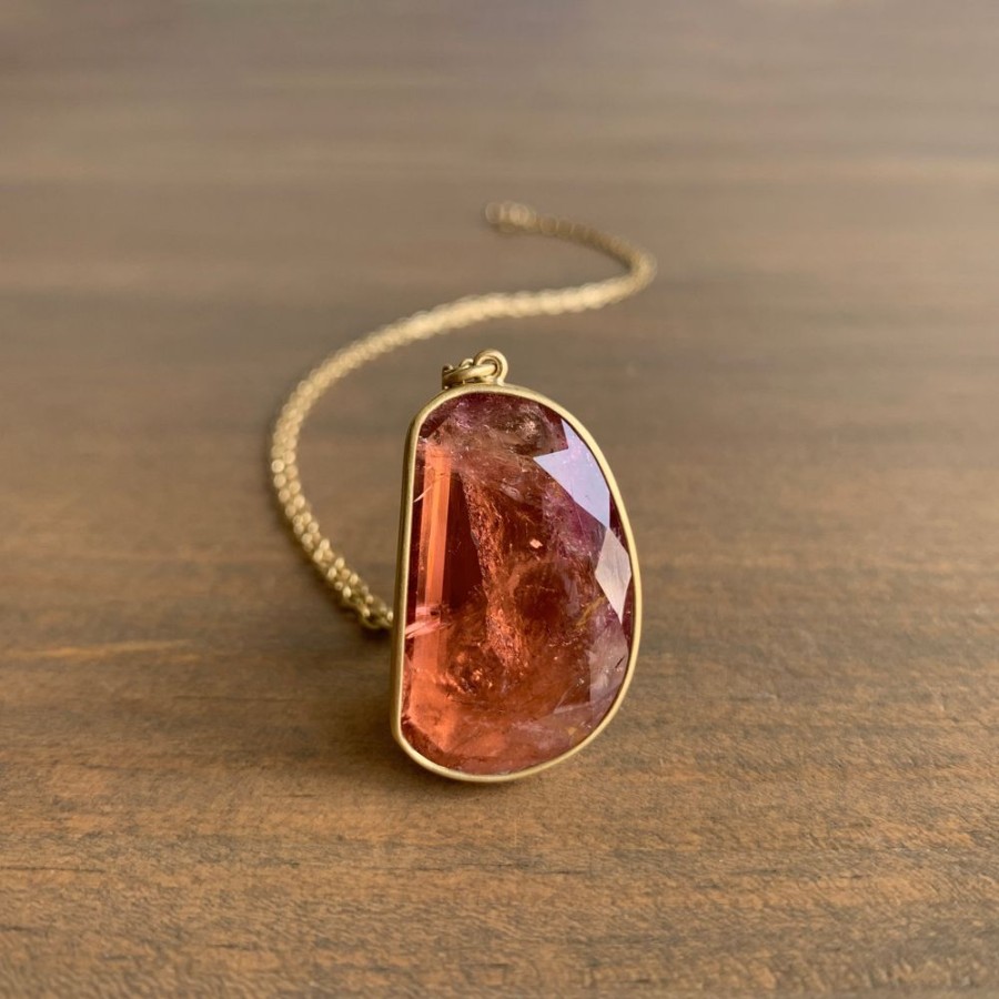 Jewelry Lola Brooks | Peachy Pink Tourmaline Necklace