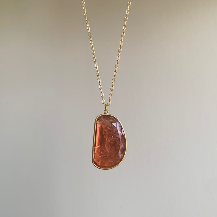 Jewelry Lola Brooks | Peachy Pink Tourmaline Necklace