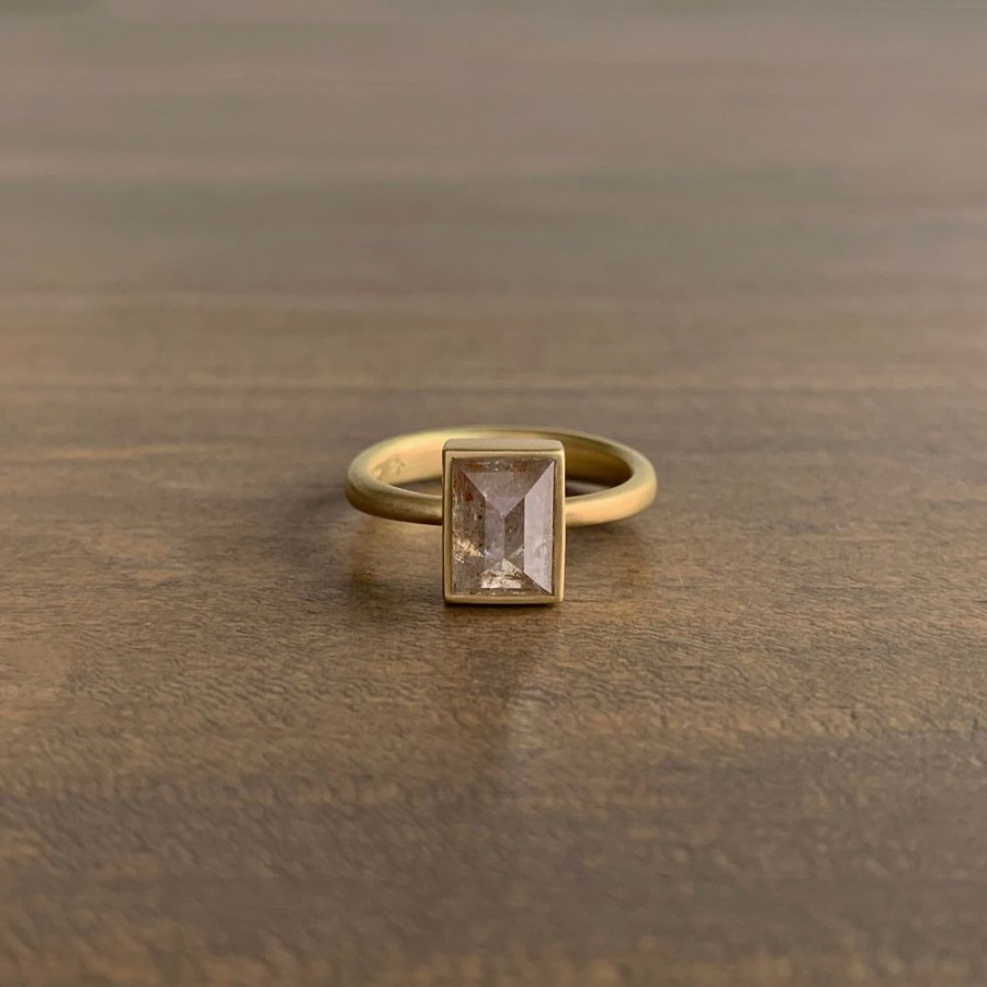 Jewelry Lola Brooks | Peachy Rectangle Diamond Ring