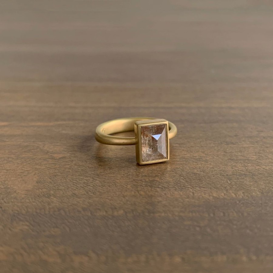 Jewelry Lola Brooks | Peachy Rectangle Diamond Ring