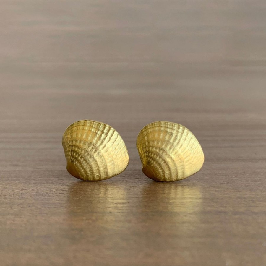 Jewelry Mimi Favre | Cross-Bar Venus Shell Post Earrings