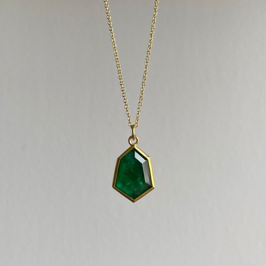 Jewelry Sam Woehrmann | Emerald Shield Pendant