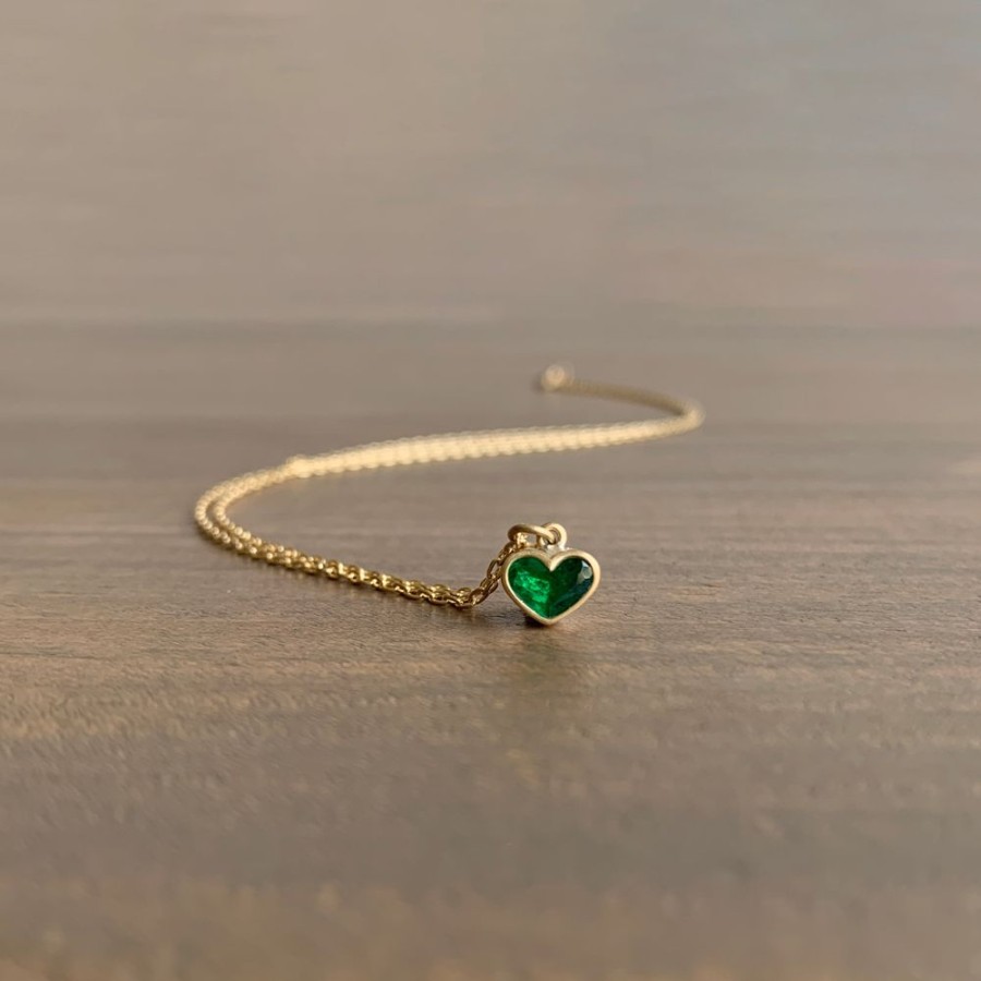 Jewelry Lola Brooks | Emerald Sweetheart Necklace