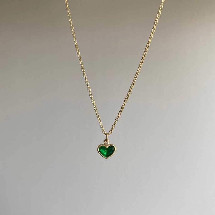 Jewelry Lola Brooks | Emerald Sweetheart Necklace