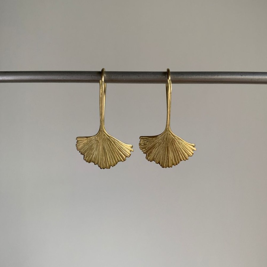 Jewelry Mimi Favre | Gold Ginkgo Earrings