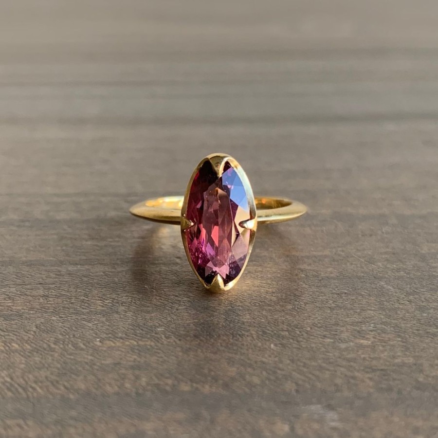 Jewelry Mimi Favre | Pink Faceted Tourmaline Claw Ring